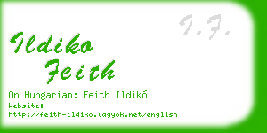 ildiko feith business card